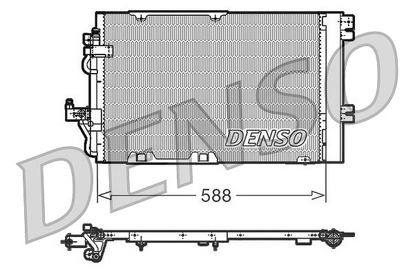 Denso Kondensator, Klimaanlage [Hersteller-Nr. DCN20011] für Vauxhall, Opel