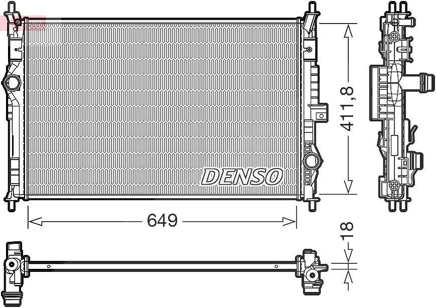 Denso Kühler, Motorkühlung [Hersteller-Nr. DRM21103] für Toyota, Opel, Citroën, Ds, Peugeot