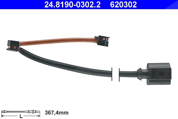 Ate Warnkontakt, Bremsbelagverschleiß [Hersteller-Nr. 24.8190-0302.2] für Cupra, Audi, Seat