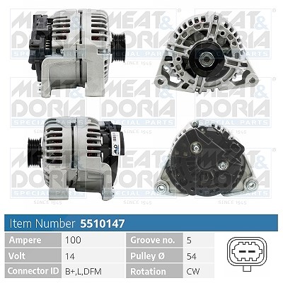 Meat & Doria Generator [Hersteller-Nr. 5510147] für Vauxhall, Opel
