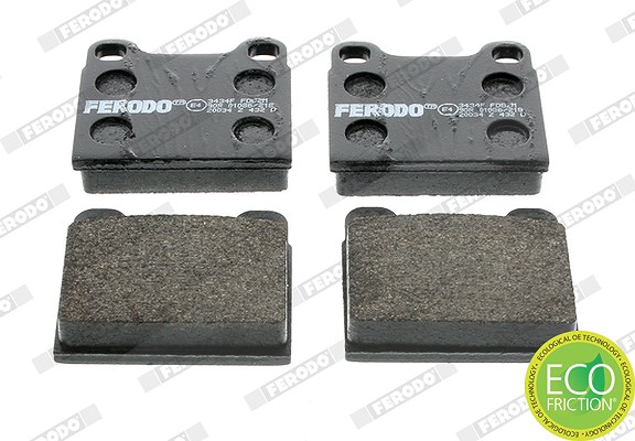 Ferodo Bremsbelagsatz, Scheibenbremse [Hersteller-Nr. FDB2M] für Opel, Audi, Talbot, Mercedes-Benz, Maserati, BMW, Ford, Lamborghini, Bedford, Volvo,