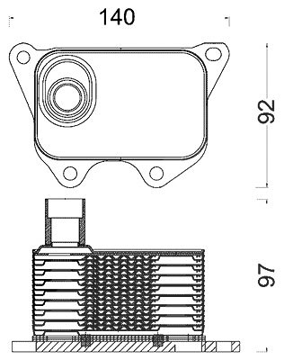 Mahle Ölkühler, Motoröl [Hersteller-Nr. CLC185000S] für Skoda, Seat, Audi, VW