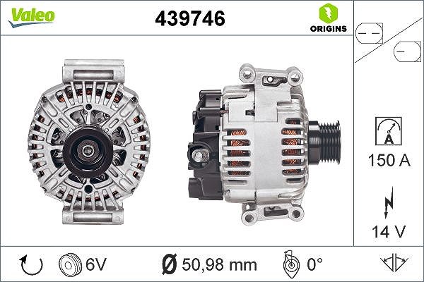 Valeo Generator [Hersteller-Nr. 439746] für Mercedes-Benz