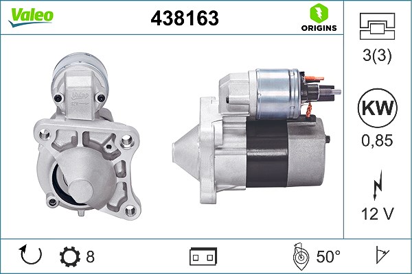 Valeo Starter [Hersteller-Nr. 438163] für Renault, Nissan, Dacia