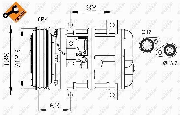 Nrf Kompressor, Klimaanlage [Hersteller-Nr. 32112] für Volvo
