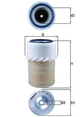 Mahle Luftfilter [Hersteller-Nr. LX730] für Land Rover