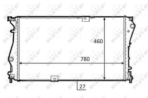 Nrf Kühler, Motorkühlung [Hersteller-Nr. 58498] für Opel, Renault, Nissan, Vauxhall