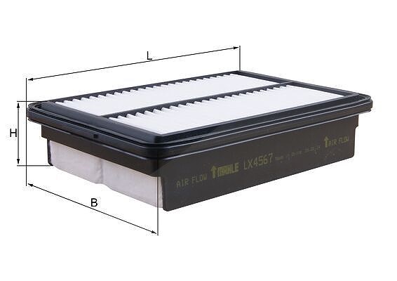 Mahle Luftfilter [Hersteller-Nr. LX4567] für Kia, Hyundai