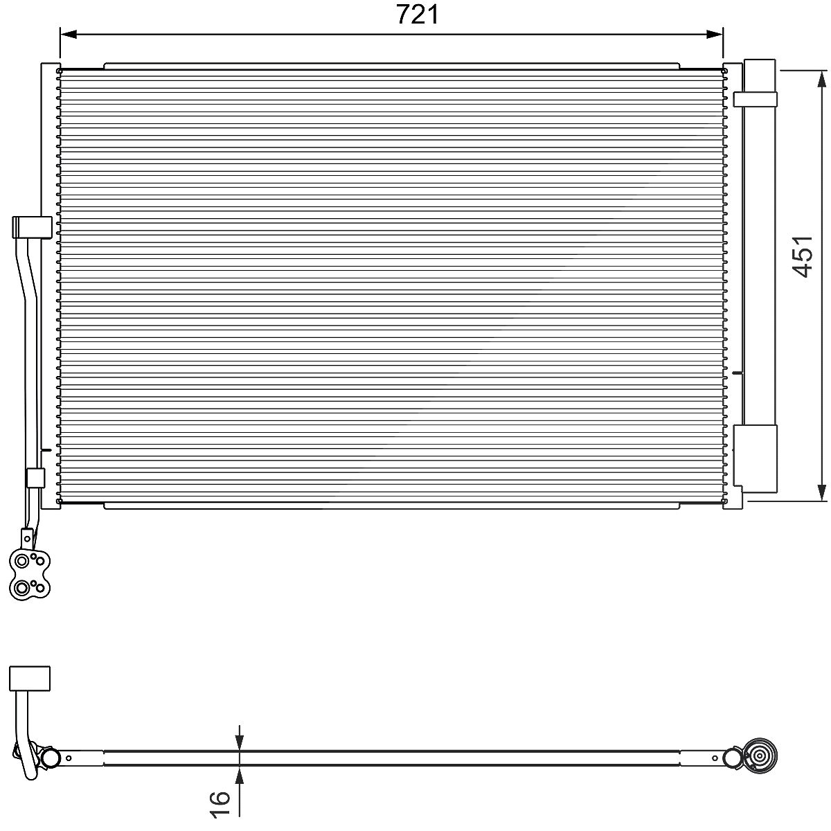 Valeo Kondensator, Klimaanlage [Hersteller-Nr. 814379] für VW, Porsche