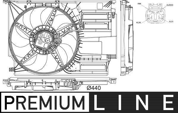 Mahle Lüfter, Motorkühlung [Hersteller-Nr. CFF402000P] für BMW, Mini