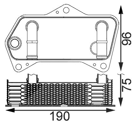 Mahle Ölkühler, Automatikgetriebe [Hersteller-Nr. CLC202000S] für Seat, Audi, Skoda, VW