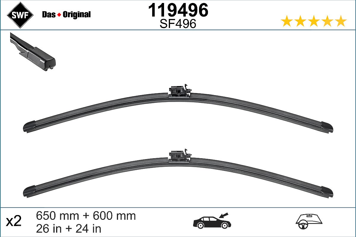 Swf Wischblatt [Hersteller-Nr. 119496] für Mercedes-Benz