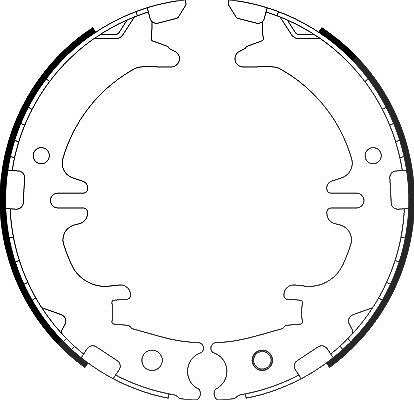 Hella Bremsbackensatz, Feststellbremse [Hersteller-Nr. 8DA355050-541] für Toyota, Lexus