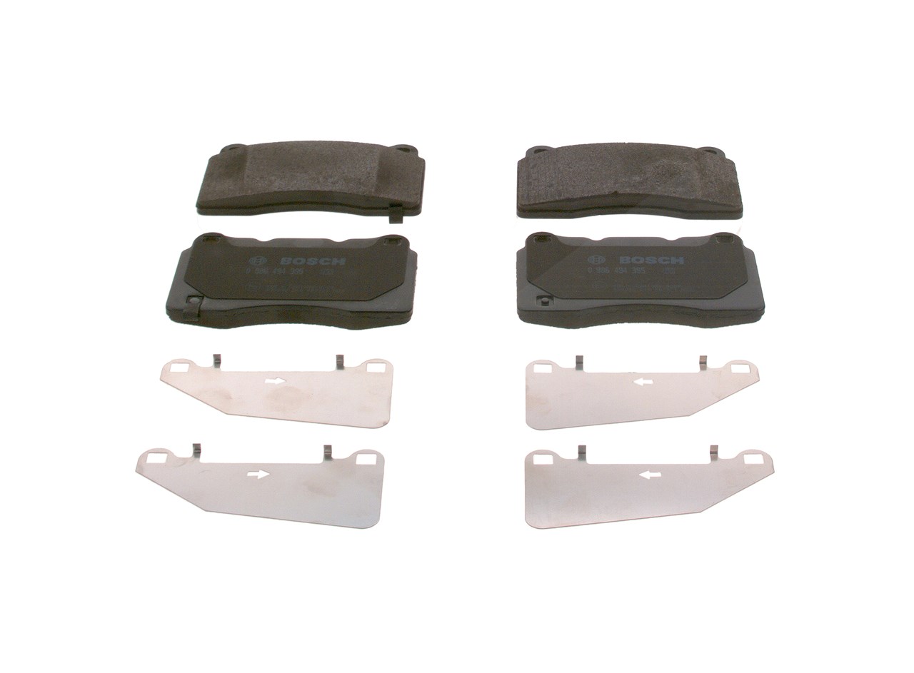 Bosch Bremsbeläge vorne (Satz) [Hersteller-Nr. 0986494395] für Saab, Honda, Opel, Renault, Mitsubishi, Vauxhall, Chevrolet, Cadillac, Subaru, Volvo