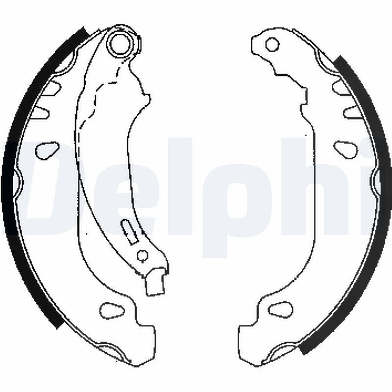 Delphi Bremsbackensatz [Hersteller-Nr. LS1844] für Renault, Dacia