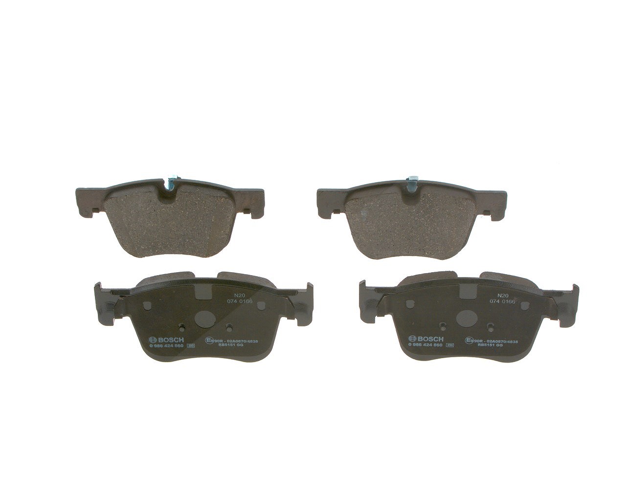 Bosch Bremsbelagsatz, Scheibenbremse [Hersteller-Nr. 0986424860] für Vauxhall, Toyota, Ds, Citroën, Opel, Peugeot