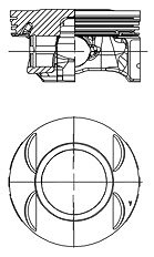 Kolbenschmidt Kolben [Hersteller-Nr. 40199610] für Chevrolet, Opel, Vauxhall