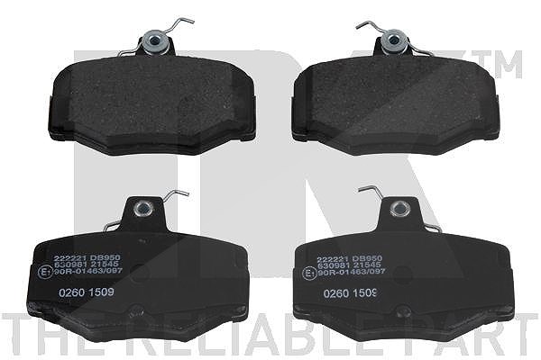 Nk Bremsbeläge hinten (Satz) [Hersteller-Nr. 222221] für Nissan