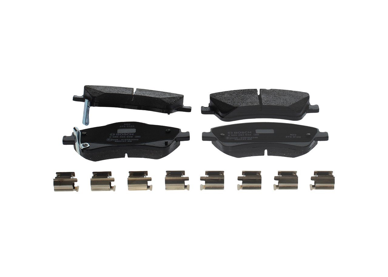Bosch Bremsbelagsatz, Scheibenbremse [Hersteller-Nr. 0986494932] für Toyota