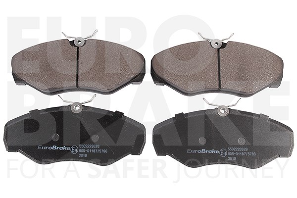 Eurobrake Bremsbelagsatz Vorderachse [Hersteller-Nr. 5502223626] für Nissan, Vauxhall, Renault, Opel