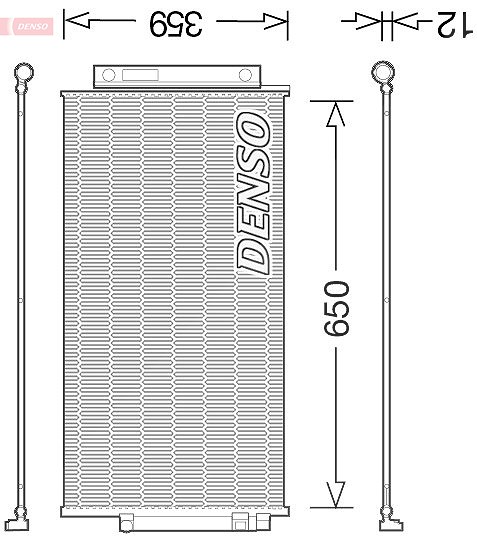 Denso Kondensator, Klimaanlage [Hersteller-Nr. DCN09047] für Jeep, Alfa Romeo, Fiat