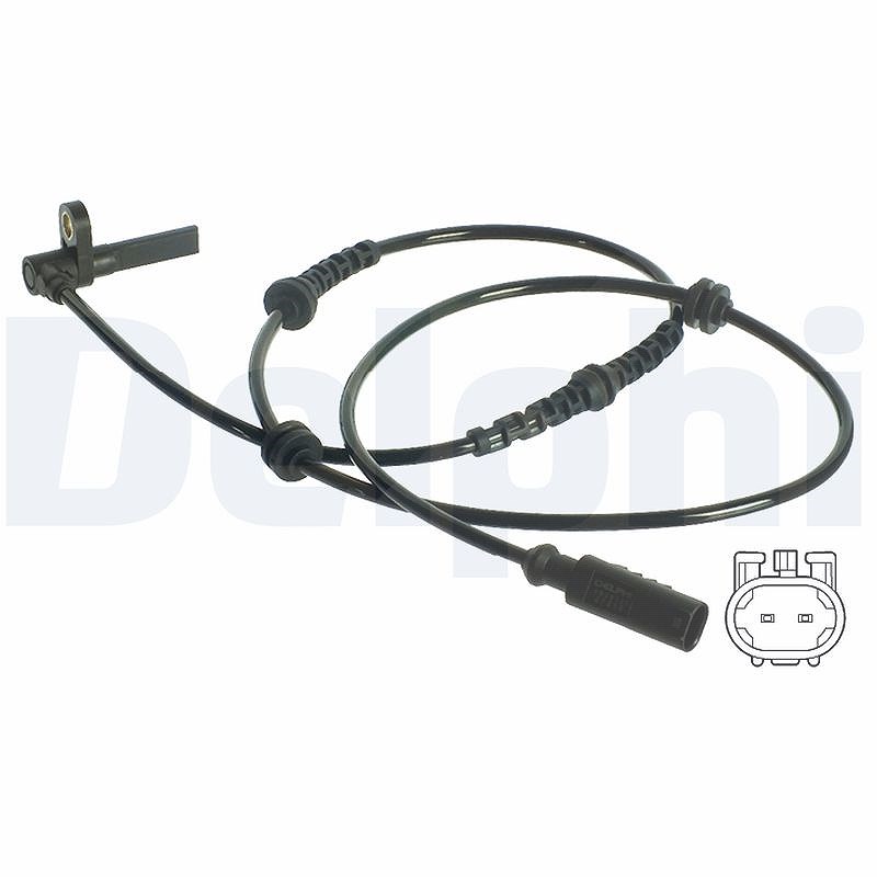 Delphi Sensor, Raddrehzahl [Hersteller-Nr. SS20129] für Citroën, Fiat, Peugeot