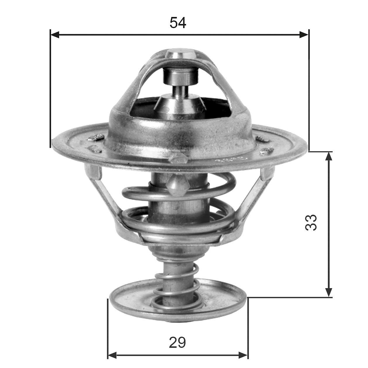 Gates Thermostat, Kühlmittel [Hersteller-Nr. TH12988G1] für Saab, Daimler, Ford, Rover, Volvo, Jaguar, Land Rover, Mg, Nissan