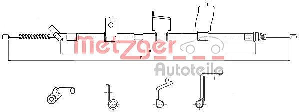 Metzger Autoteile Seilzug, Feststellbremse [Hersteller-Nr. 17.0325] für Nissan