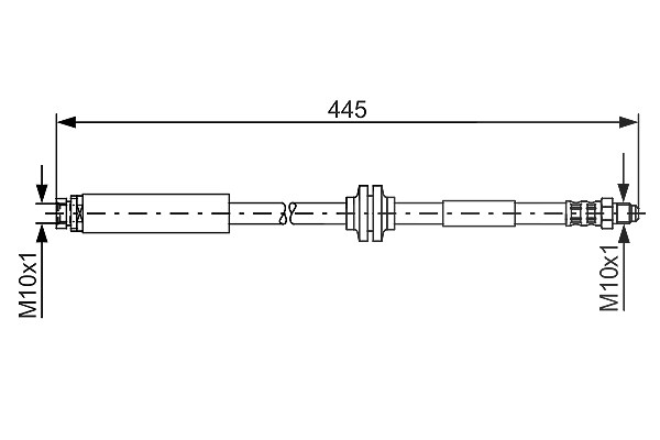 Bosch Bremsschlauch Hinterachse [Hersteller-Nr. 1987476180] für Ford