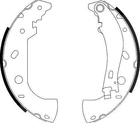 Hella Bremsbackensatz [Hersteller-Nr. 8DB355001-841] für Fiat