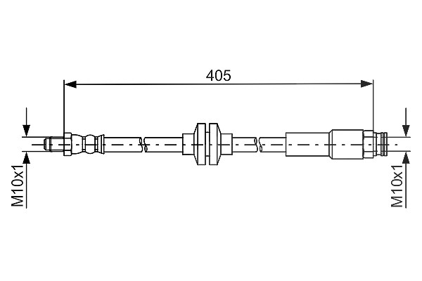 Bosch Bremsschlauch [Hersteller-Nr. 1987481671] für Vauxhall, Opel, Jeep, Fiat