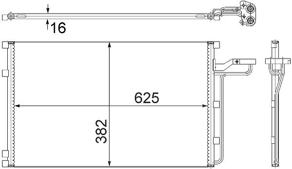Mahle Kondensator, Klimaanlage [Hersteller-Nr. AC551001S] für Volvo