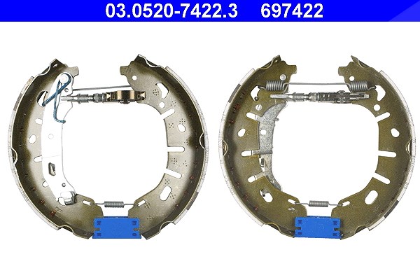 Ate Bremsbackensatz [Hersteller-Nr. 03.0520-7422.3] für Opel, Fiat, Vauxhall