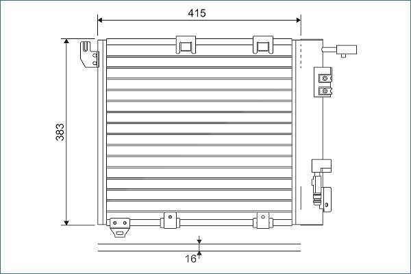 Valeo Kondensator, Klimaanlage [Hersteller-Nr. 817506] für Opel, Vauxhall