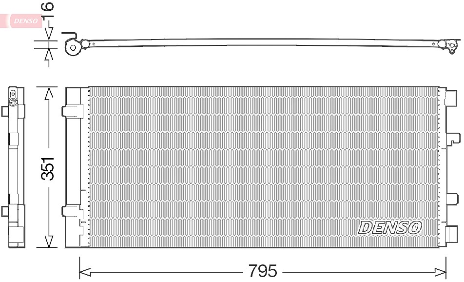 Denso Kondensator, Klimaanlage [Hersteller-Nr. DCN23037] für Renault, Opel