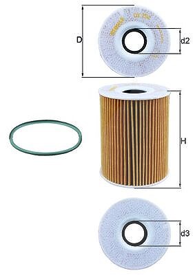 Mahle Ölfilter [Hersteller-Nr. OX254D4] für Porsche
