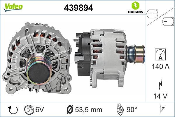Valeo Generator [Hersteller-Nr. 439894] für Seat, VW, Audi, Skoda