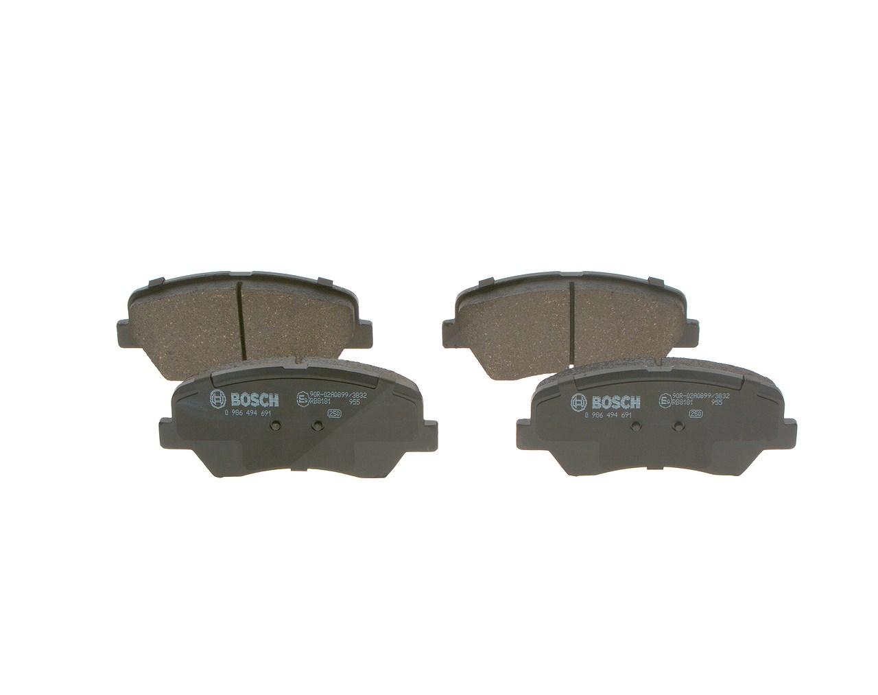 Bosch Bremsbelagsatz, Scheibenbremse [Hersteller-Nr. 0986494691] für Hyundai, Kia