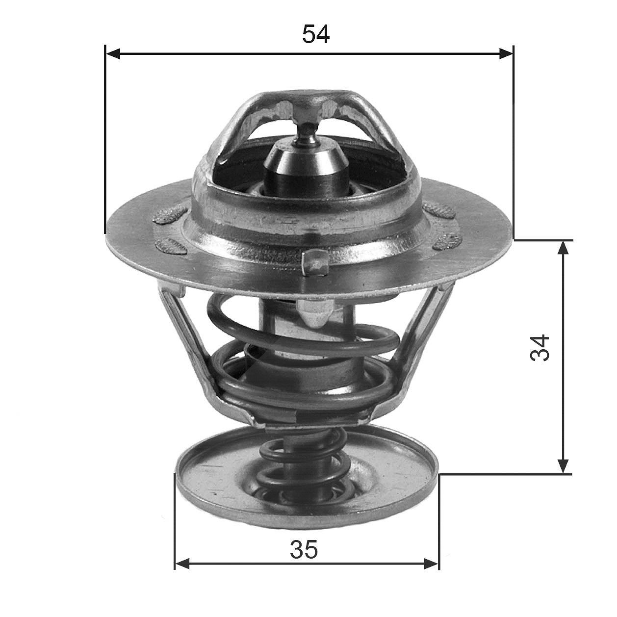 Gates Thermostat, Kühlmittel [Hersteller-Nr. TH11383G1] für Triumph, Barkas, Hyundai, Austin, Mg, Rover, Kia