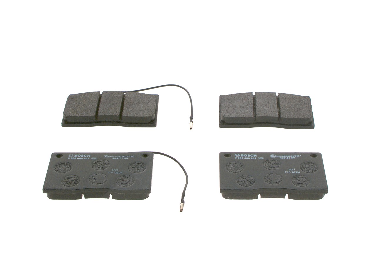 Bosch Bremsbelagsatz, Scheibenbremse [Hersteller-Nr. 0986460932] für Renault, Jaguar
