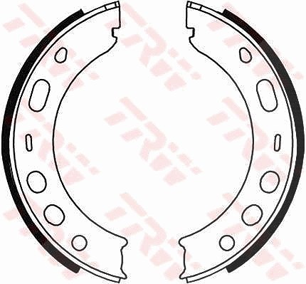 Trw Bremsbackensatz, Feststellbremse [Hersteller-Nr. GS8706] für Porsche