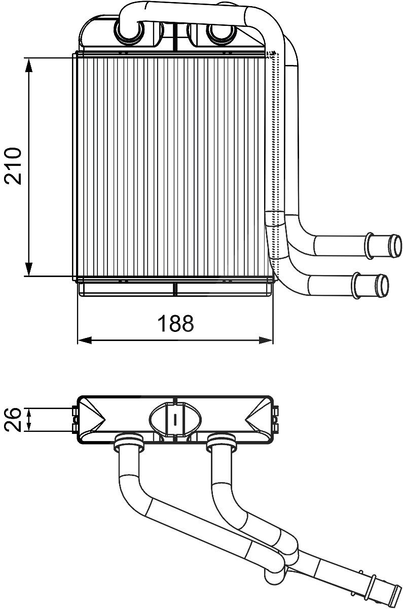 Valeo Wärmetauscher, Innenraumheizung [Hersteller-Nr. 811524] für VW