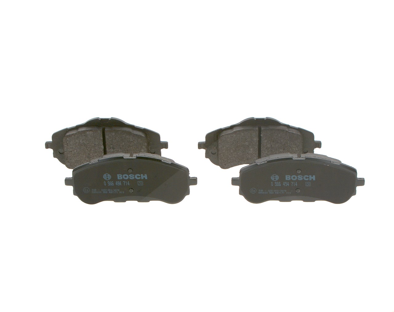 Bosch Bremsbelagsatz, Scheibenbremse [Hersteller-Nr. 0986494714] für Citroën, Peugeot, Opel, Vauxhall