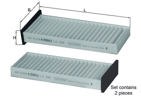 Mahle Filter, Innenraumluft [Hersteller-Nr. LA296/S] für Mitsubishi