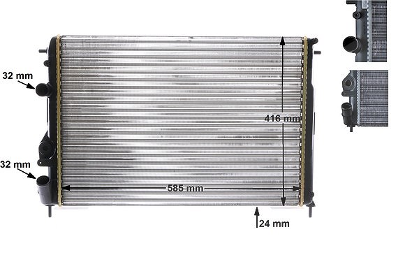 Mahle Kühler, Motorkühlung [Hersteller-Nr. CR493000S] für Renault