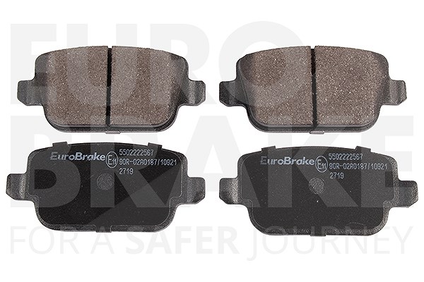 Eurobrake Bremsbeläge hinten (Satz) [Hersteller-Nr. 5502222567] für Ford, Volvo, Land Rover