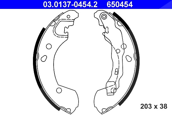 Ate Bremsbackensatz [Hersteller-Nr. 03.0137-0454.2] für Nissan, Renault