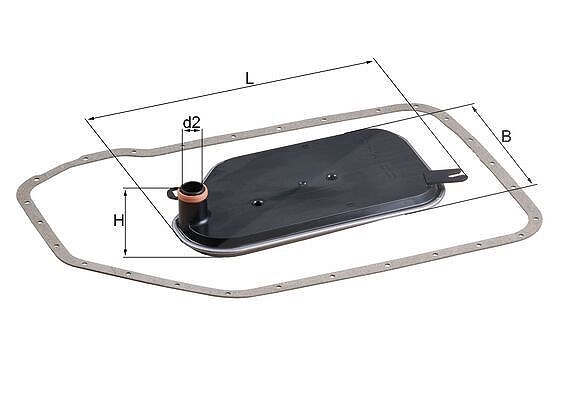 Mahle Hydraulikfilter, Automatikgetriebe [Hersteller-Nr. HX84D] für Audi, Skoda, Porsche, VW