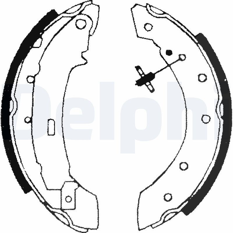 Delphi Bremsbackensatz [Hersteller-Nr. LS1717] für Peugeot, Renault, Dacia, Lifan, Lada, Mg, Citroën