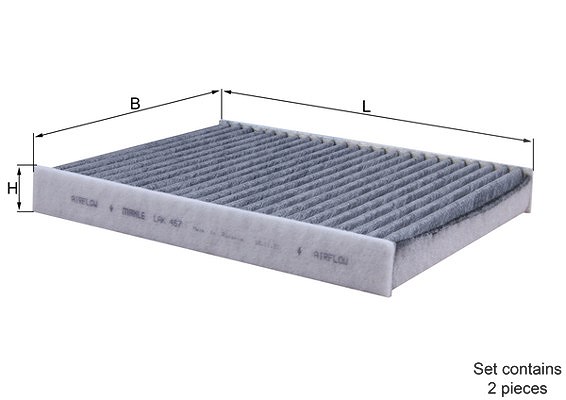 Mahle Filter, Innenraumluft [Hersteller-Nr. LAK467/S] für Alpina, Nissan, Rolls-royce, BMW, Hyundai
